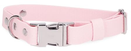 BURA Wasserdichter Hundehalsband – Geruchshemmend, Leicht zu Reinigen, Langlebig, Allergikerfreundlich, Verstellbar, Modernes Design – Ideal für Alltag und Outdoor-Aktivitäten (pastellrose, M)