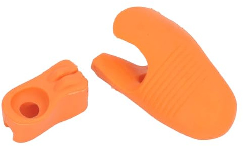Violin Bow Grip, Violin Bows Grip 2 Pieces Bow Grip Corrector för Fioler Silikon Bekväm Beröring Bow Learning Aid Violin Bow Holder Lärarhjälp Tillbehör (Orange)