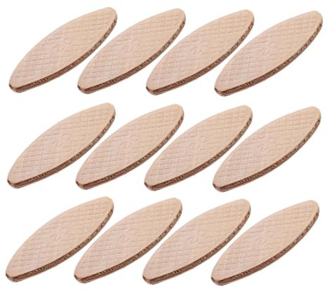 HOLIDYOYO 100pcs Wood Tenon Connector Tenon Machine Woodworking Biscuit Joiner Craft Supplies for Hardwood Wooden Boards for Craft Wood Joining Plates