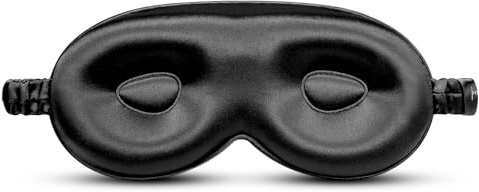 Desmend schlafmaske seide 3D anti falten, hautfreundlich blackout schwarz