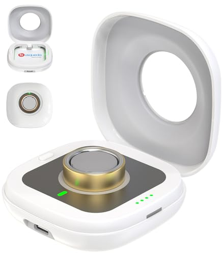 Wireless Charger Case for Oura Ring 4 Charger, 2000mAh Portable Charging Box, Fits All Size Gen 4 Rings