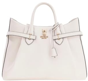 GUESS Handtasche Schultertasche Yesba Girlfriend Satchel Bag Cream White creme