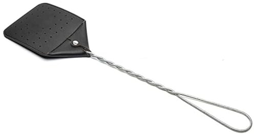 Tapette à Mouches de 43 2 cm de Long pour l'intérieur Robuste et résistante en Cuir PU avec poignée en Fil Solide Tap
