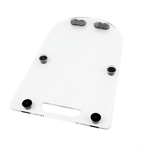 Entgoinggo 40,5 x 25,5 cm Gleitbrett für Thermomix TM7 Mixer, Acryl-Schieberbrett für Küchenarbeitsplattenschutz, leicht gleitender Rollboden (transparent)
