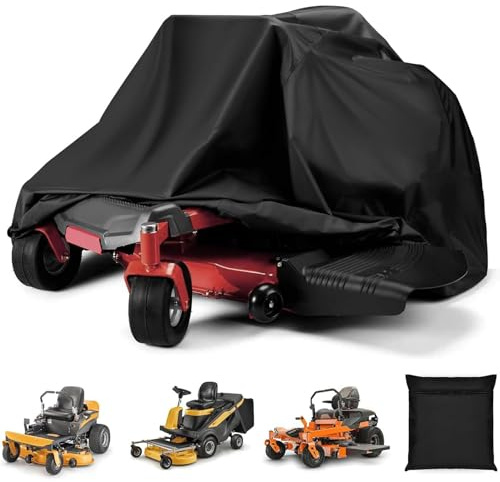 Tela Oxford resistente a la intemperie, cubierta impermeable para tractor de 71.65 pulgadas, cubierta para cortacésped, protección de tela Oxford resistente a la intemperie para cortacésped, equipo de
