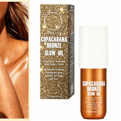 Shimmering Body Oil Brons Body Glitter Gel Och Spray Oil Luminizer Body Luminizer Skimmer Olios Olje- Kroppsbelysning Med Glitterolja För Kroppen Glitter - För Ansikte Cor-po Ben, 90 ml