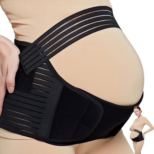 Ideal Swan 3-i-1 midjebälte graviditet, magband graviditet justerbar, svart, XL