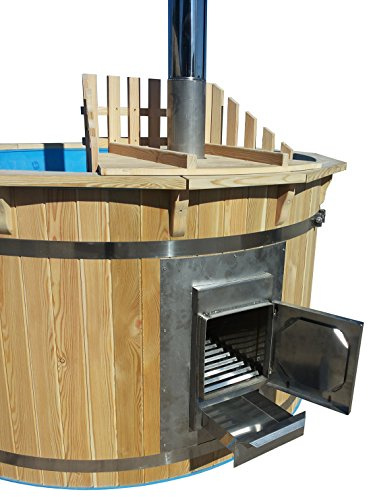 sell-tex Badezuber Badefass Badetonne Badebottich Pool Outdoor Hot Tub Whirlpool Komplettset mit Deckel Ø180cm