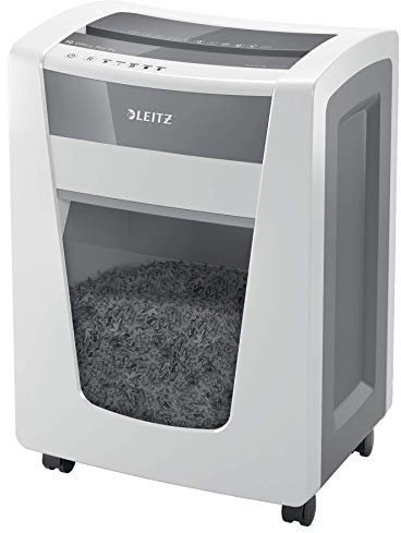 Leitz IQ Aktenvernichter Office Pro, Partikelschnitt Sicherheitsstufe P4, 22-20 Blatt (70-80 g/m²), TÜV+GS zertifiziert, 4 Stunden Dauerbetrieb, 30L Behälter, Sehr leiser Schredder für Büro, 80050000
