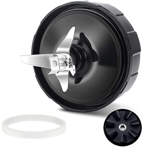 for Blender Blade Replacement 7 Fins for Ninja Pro Extractor Blade Compatible with Nutri Ninja Auto iQ BL480 BL481 BL482-30 BL487 BL492 with Silicone Rubber Gaskets Seal Ring Mixer Attachment