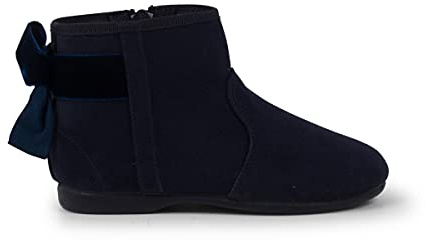 Pisamonas Botines con Lazo Terciopelo Y Cremallera Talla 27 Color Azul Marino