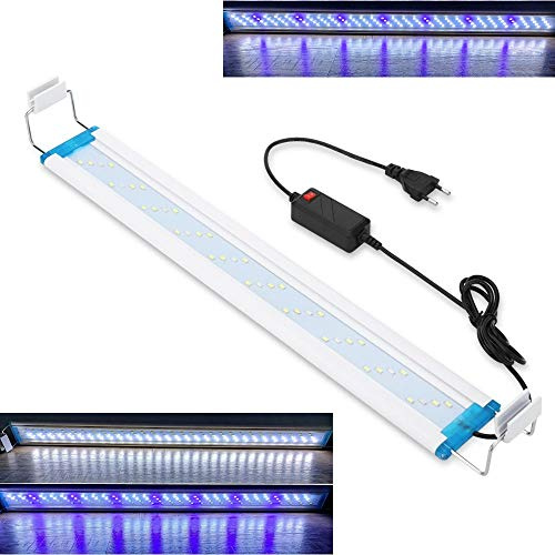 ZooPaul LED Aluminium Aufsatzleuchte 100cm Weiß Blau für Aquarium Terrarium