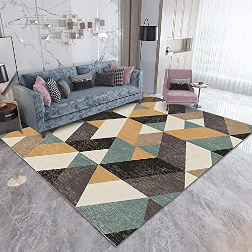 Alfombra de área grande Sala Dormitorio Suave Felpa Alfombras Niños Rastrear Mat Estilo Geometría Nórdica Alfombras Lavable Sala Mat 120*160 cm