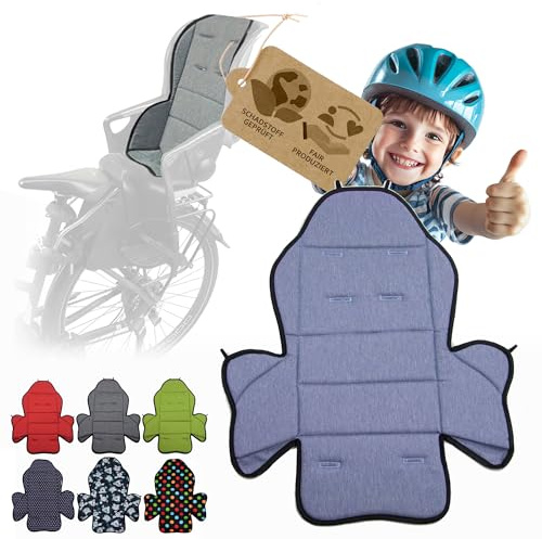 Ersatzbezug kompatibel mit Römer Kinderfahrradsitz – Weiches Ersatzpolster für Fahrradsitz Kinder – Sitzbezug, waschbar bei 30°C – Komfort Polster für Kinder Fahrradsitz (Modell 2) (marine meliert)