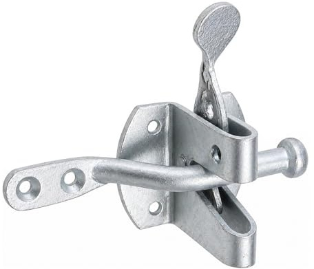 ebuyerfix Heavy Duty Self-Locking Garden Outdoor Lock Auto Gate Latch Catch Ideal for Front Auto Gate Latch Galvanised