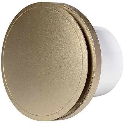 Silent Bathroom Extractor Fan 100mm / 4 with Gold Round Front Cover