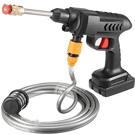 Idropulitrice Senza Fili, 2000 W Pistola per Lavaggio Auto ad Alta Pressione Wireless Generatore di Schiuma da 100 Bar Detergente per Pistola ad Acqua, Adatto per Lavare Auto/recinzioni/Rivestimenti