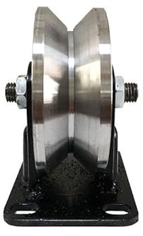 V-Nut-Tor, robuste Riemenscheibe, V-Laufrolle, starre Laufrolle, Schiebetorrolle für umgekehrte Schienen, Industriemaschinen, Rolltore, Tragfähigkeit 3000 kg pro (150 mm (5,9 Zoll))