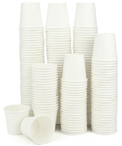 RAINPOP 400 Gobelets en Carton Expresso 60ml/2oz, Petits Gobeletsde Bain de Bouche de SalleGobelets de DégustationGobelets de Fête, Mini Gobeletsà Café, Gobelets en Papier pour Café, Boissons à l'Eau
