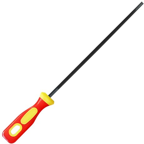 JNAWA Kettensägenfeile Metallfeilen-Set mit Griff, runder Kettensägenschärfer, Hartstahl, runde Raspel mit Kunststoffgriff für Kettensägekette (5,5)