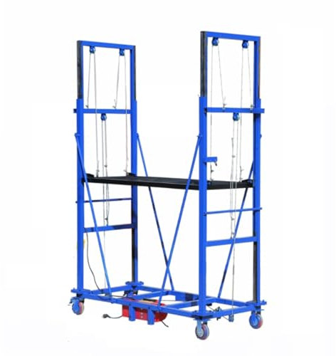 Andamio Plataforma de trabajo de andamio de elevación eléctrica for el hogar, mesa elevadora de servicio pesado for trabajos aéreos en interiores y exteriores, manipulación de mercancías en almacenes,