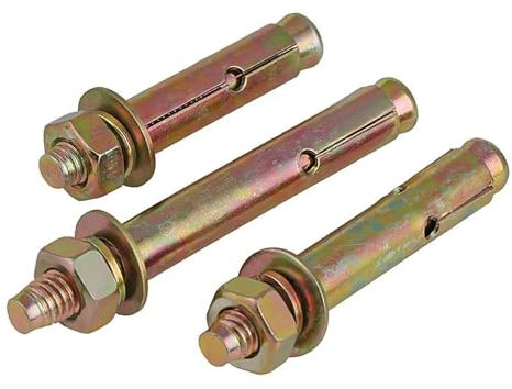 Sechskant-Expansionsschraube M6-M20, Expansionsbetonhülse, Ankerbolzen, Kohlenstoffstahl, Farbe verzinkt (Color : Metallic, Size : M10x70(1pcs))