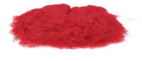 QUARKZMAN Hierba Estática Polvo de Hierba Artificial de Nylon 3mm 2 x 30g Hierba Falsa Modelo para Paisajes de Trenes Ferrocarriles Suelo de Arena Rojo Paquete de 2