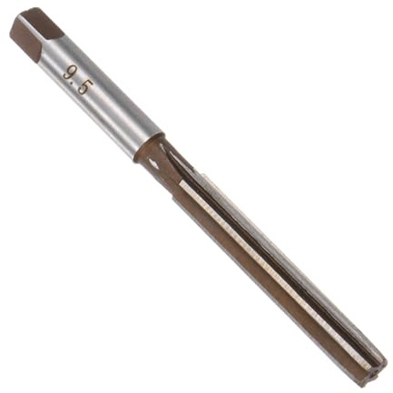 sourcing map Hand Reamer 9.5mm Alloy Tool Steel H8 6 Straight Flutes Hand Milling Cutter Tool Metric Reaming Drill Bit for Metal