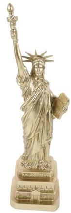 LIFKICH Resin Freiheitsstatue Dekofigur Für Wohnzimmer Büro Tisch Kreative Skulpturale Harz-gottheiten-Statue Stabile Verarbeitung Realistische Details Dekoratives Geschenk Aus York