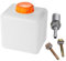 Inscrip Réservoir de carburant de 2,5 l, réservoir d'essence en plastique avec 2 vis de fixation murales, réservoir d'eau, réservoir diesel, réservoir d'eau, boîte à huile universelle, portable, pour