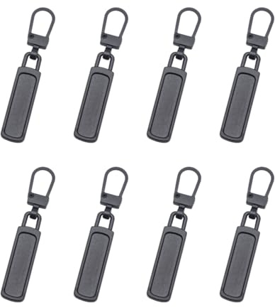 8 Ricambi con Chiusura Lampo Continua, Nylon, Tasche di Ricambio in Metallo, Cerniera Rimovibile in Metallo