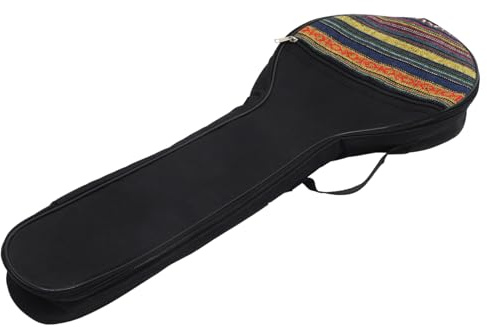 Schwarze Banjo Tasche für 4-saitiges Banjo, 1 Stück | Vliesstoff mit Baumwolle, Verstellbarer Schulterriemen, Gepolsterte Innenseite Zufälliger Stil
