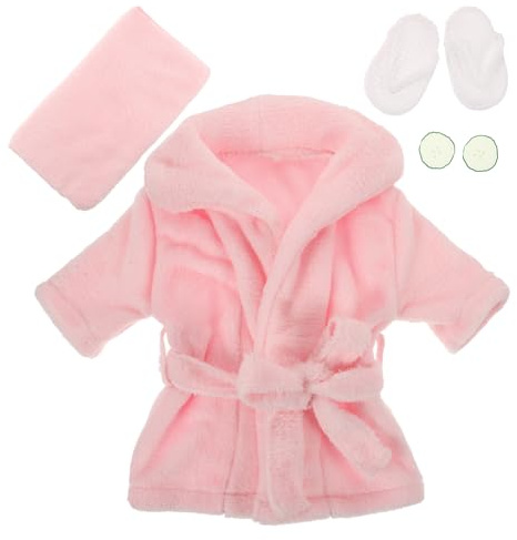 LIFKOME 1ensemble Set De Photographie Né Robe De Bain Fleece Douce Avec Serviette Et Accessoires Pour Fille Pour Séances Photo Et Utilisation