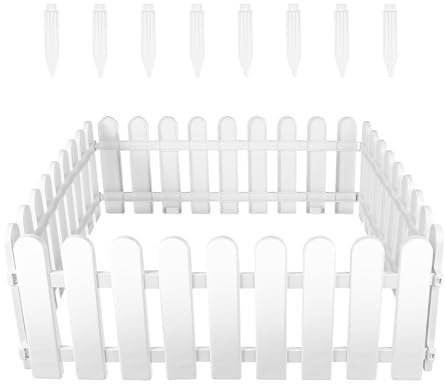 Dekorative Gartenzaun 4 Sets Kunststoff Lattenzäune Garten Hof Dekorative Zäune Garten Grenze Zäune
