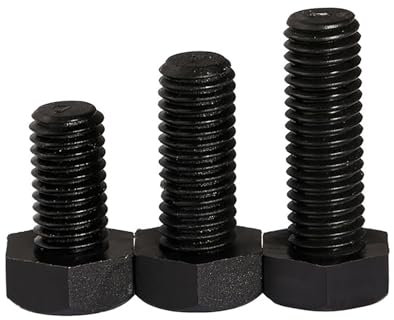 Haroar 10 Stück/20 Stück M6 Schwarze Nylon PA66 Sechskantschrauben mit Vollgewinde Sechskantschrauben DIN933 Gewindelänge 8 mm ~ 60 mm(20Pcs M6x15)