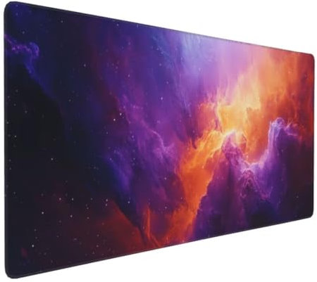 Tapis de Souris Ciel Étoilé Rêveur Tapis de Souris XXL 1400x600x3mm, Imperméable Tapis de Souris Gamer XXL Tapis Souris Mouse Pad, Base Atidérapante, Haute Précision et Vitesse pour Gamer, Deco Bureau