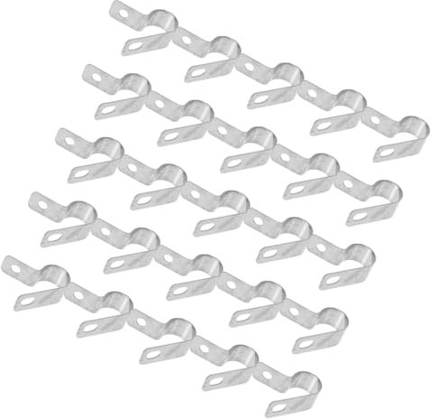 SHINEOFI 50stücke Kabelclips Kabelklemmen Zur Kabelbefestigung Aus Edelstahl Leichte Langlebige Und Einfach Zu Installierende Halter Für Kabelmanagement Im Büro Wohnzimmer Und Schlafzimmer