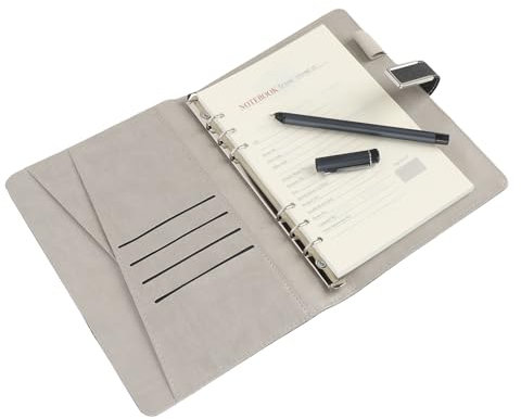 Smart Pen Notebook Set, Digital Smartpen with 5.0 OCR Text Recognition 360° Writing Angle Real Time Sync to App for Phones Tablets Study Notes Drawing (Black)