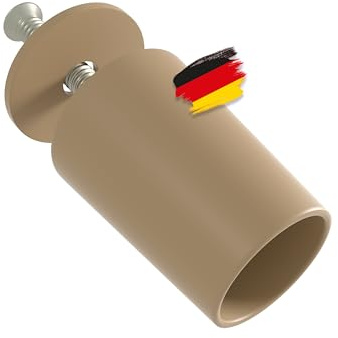 BAUHELD® Roller Shutter Stopper 27 mm [Pack of 8] - Made in Germany Stop Buffer Made of Sturdy Plastic - Stop for Roller Shutter with Screws - Fits Roller Shutter Armoured Slats - Beige