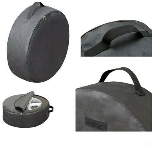 Springwillfly Sac de rangement pour roue de voiture avec poche cachée pour la protection des pneus de secours Housse de transport en tissu Oxford