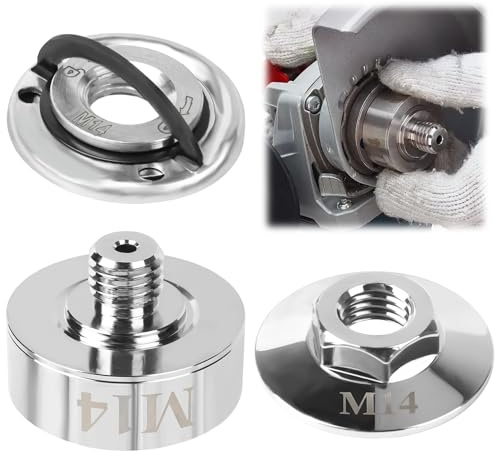 X-LOCK-Adapter auf M14/5/8-11, Kompatibel mit XLOCK Winkelschleifer Trennscheiben, Winkelschleifer Flanschmutter, Schnellspannmutter Schleifmaschinen-Zubehör (M14)