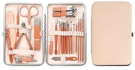JIANBOHAIRS Kit de manicura Pedicure Cuchillo Beauty Clipper Herramientas de manicura Cortador de uñas Conjunto de cortaúñas, Juego de cortaúñas, de acero inoxidable, conjunto de pedicura