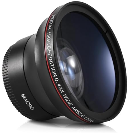 GNURBDILFO Objectif macro grand angle 0,43x 58 mm pour améliorer votre créativité photographique