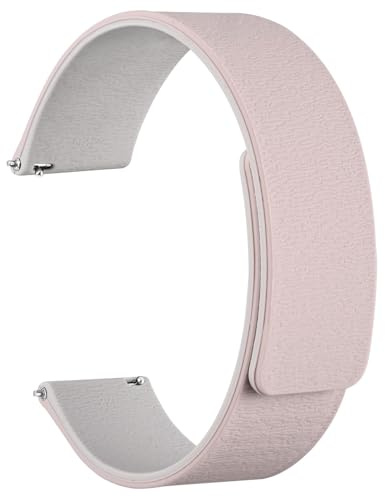 WOCCI Magnetische Uhrenarmbänder, Silikon mit Holzmaserung, Schnellverschluss, Bandanstößen 20mm 22mm