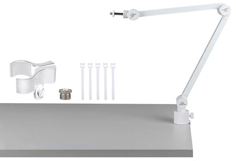 Desktop Microphone Boom Arm Overhead Mic Stand with Adjustable Design for Live Streaming and Content Creation Multi Angle Rotation Mic Stand