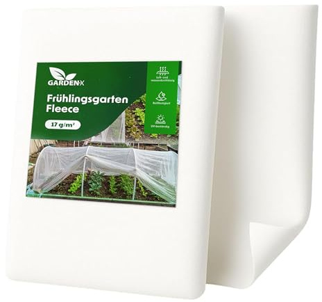 GARDENIX Frühbeet Vlies atmungsaktives 17g/m² Gartenvlies 3.2 x 5m (16m²) fördert gesundes Wachstum, Für Abdeckungen von Hochbeeten, schützt Pflanzen, Blumen und Gemüse vor Kälte, Frost und Wind