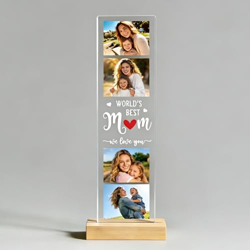 EDSG Personalised Mothers Day Gifts Picture Frames, Custom Photo Frames Mum Gifts from Daughter Son, Personalised Photo Frame for Women, Mum, Mom, Mothers Day, Birthday, Christmas (Design 1)