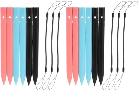 Lot de 9 Stylets Tactiles en Plastique pour Tablette Graphique et LCD | Pointe Fine, Compatibilité, Écriture et Effacement Répétés, Accessoire Portable pour Artistes et Étudiants