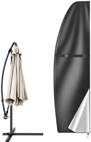Fundas Sombrilla Exterior Impermeable, Anti UV Fundas De Parasol Grande Impermeable Para Sombrillas Jardín, Cubre Parasols Para Playa Con Cremallera, Protección Contra Polvo