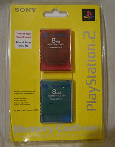Pack de 2 cartes mémoires 8 mégas - Rouge et Bleu